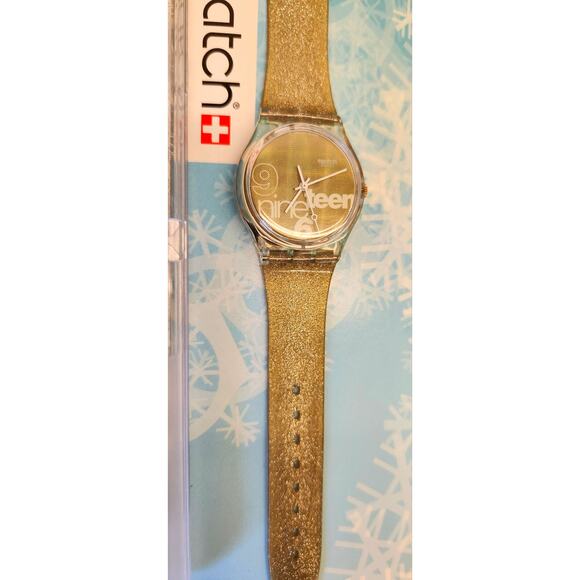 Vintage Swatch GLITTER GK216 1996 Standard Gents Swiss Made New Old Stock - Picture 4 of 6